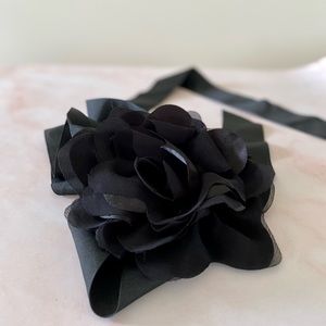 White House Black Market Flower Ribbon Belt